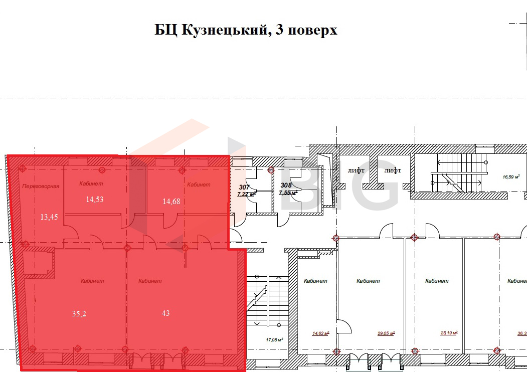 Приміщення 180 м2 з ремонтом та генератором в БЦ Кузнецький